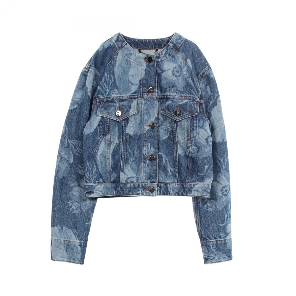 Fendi Floral Print Cropped Collarless #321208F10B